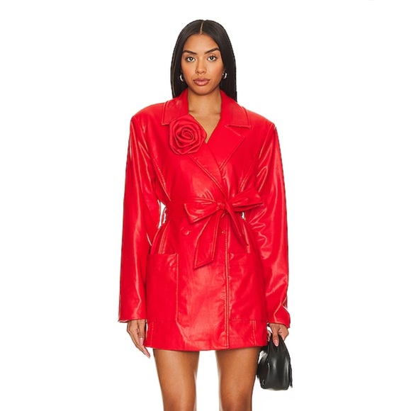 🌹NEW🌹 For Love And Lemons Paisley Jacket in Red - Picture 2 of 4